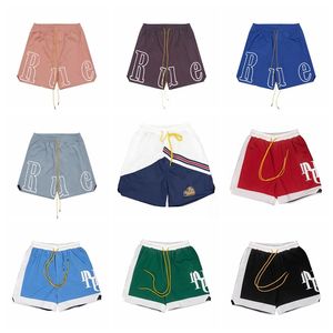 Ny 2024 Designer Shorts R H U D E Shorts Summer Fashion Nylon Beach Pants Men High Quality Street Wear Red Blue Black Purple Pants Mens Short Us