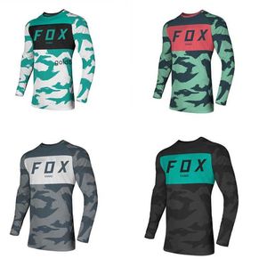 FOXX T-shirts Speed ​​Descent Mountain Bike Cycling Suit T-shirt Långärmad sommaroffer mot motorcykel racing kostym