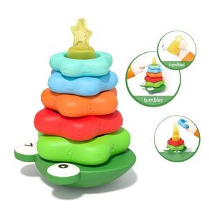 Sorting toys 6 Pcs Baby Ring Toy Tower Stacking for Toddlers Montessori Educational Learning Sensory Toys Nesting Blocks Gift