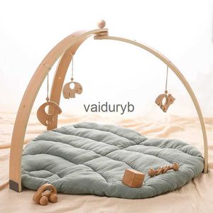Toyvaiduryb Mobiles# 1 Set natürliches Holz-Baby-Fitnessstudio, dreieckig, gebogene Form, abnehmbarer Holzrahmen, Spiel-Fitnessstudio, Aktivitätsset, Babyzimmerdekorationen