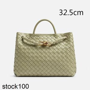 Bottegvenetas Tote Andiamo Bag Intrecciato Bags Shoulder Large Capacity Knitting Leather Handbags Women Handbag Purse Crossbody Hobo Removable Straps