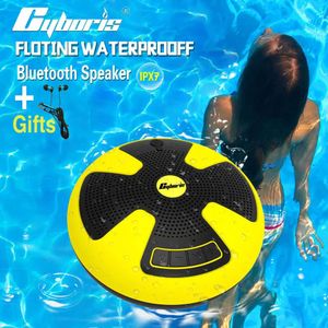 Speakers CYBORIS IPX7 Dual 5W Swimming Speaker Pool Floating Bluetooth Speakers Wireless Waterproof stereo use for Outdoor Bathroom