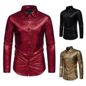 Men's Casual Shirts Floral Black Dress Stylish Long Sleeve Steampunk Shirt Men Party Club Bar Social Male