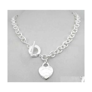 Pendant Necklaces Design Man Women Fashion Necklace Chain S925 Sterling Sier Key Return To Heart Love Brand Charm With Box Drop De286C