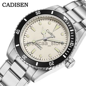 その他の時計cadisen nh35a sapphire men's watch 38mm 20バーダイバーヴィンテージオートマチックウォッチメンメカニカルリストウォッチレトロ時計J240118