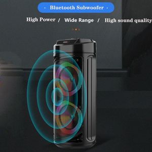 Högtalare High Power Wireless Bluetooth Högtalare Hifi Stereo utomhus bärbar subwoofer Square Dance Karaoke Column With Microphone Audio