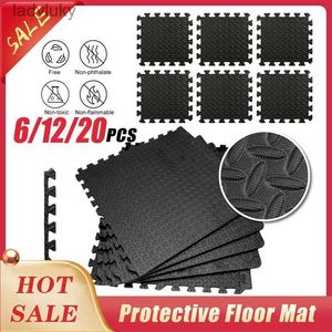 Yogamattor 6/12/20 st 30x30cm Eva Leaf Foam Mat In inomhus Sport Yoga Non-Slip Splice Mats Floor Tile Protection Anti-Shock FitnessL240118