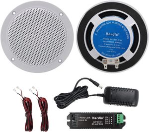 Speakers Herdio 160w 4 Inch Ceiling Bluetooth Speaker Kit Amplifier Water Resistant Ceiling Speakers for Bathroom Kitchen Home Outdoor