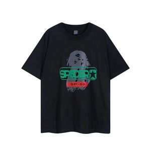 Män t-shirts rosa unga thug sp5der 555555 tryckt spindel webbmönster bomull h2y stil korta ärmar topp tees hip hop size s-xl