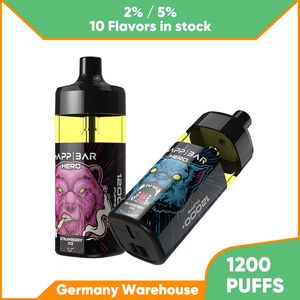 Happ 12000 Puff Kit dispositivo pod per sigaretta elettronica usa e getta 650 mAh Batteria ricaricabile Carrelli da 16 ml Penna Vape preriempita Eliquid Plus Flusso d'aria regolabile Puff 12k