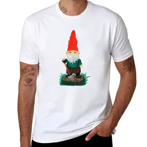 Polo da uomo Gnomo da giardino - T-shirt carina con pittura a olio Camicie T-shirt grafiche T-shirt grafiche Magliette corte da uomo oversize