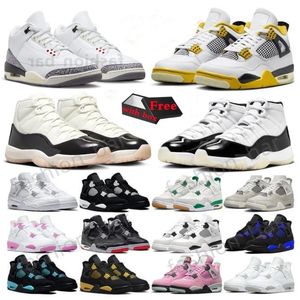 11S Cool Gray Basketball Shoes 1s Pine Green Racer Blue Georgetown 4 4S White Oreo Bred Fire Red Black Cat Cement 11s Concord 45 Space Jam Sneakers Trainer