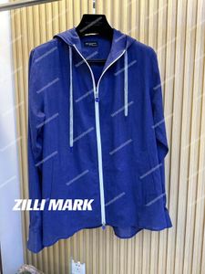 Designerska kurtka kiton długie rękaw Hooodie Nowy wiosenny ubrania Man zwykły odzież wierzchnia moda niebieska bluzki