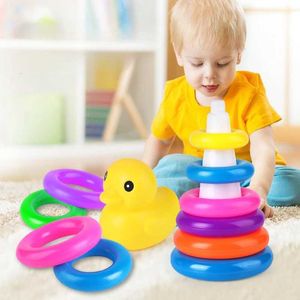 Sorting Nesting Stacking toys Fun Kid Circle Toys Puzzle Assembly Build Block Tower Set Baby Color Recogni Parent-child Interactive Toy Multiplayer Stack Game