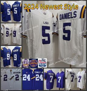 LSU Tigers College-Football-Trikot 9 Joe Burrow 5 Jayden Daniels 7 Mathieu 22 Clyde Edwards-Helaire 40 Devin White 3 Odell Beckham Jr. Männer Jugend