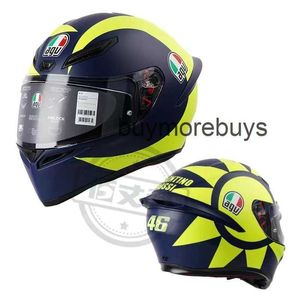 Full Face Open Year New AGV Motorcykelhjälm KS Full Helmet Four Seasons Anti Fog Racing Hjälm Hjälm Mäns och kvinnors motorcyklar Brand New Min4