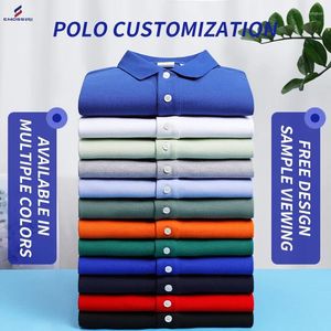 Herrpolos högkvalitativ snabb torr polo-skjortor Summer Casual Short Sleeve Girls T-Shirts Breattable Shirt med namn och logotyp 8101