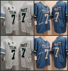 NCAA Tulane Wave-Trikot, College-Football-Trikot, NCAA 7 Michael Pratt-Trikot