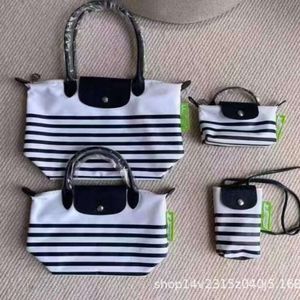 Luxus-Designerhandtaschen 2024 Damen Longxiang Haijun Style Stripe Series Neue Dumpling Bun Gruppenkauf Privater Chat Handliche Umhängetasche