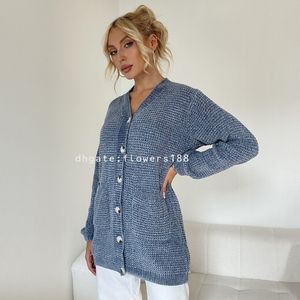 Kvinnors tröjor Europeiska och amerikanska utrikeshandel Kvinnors nya Hot All-Match Knit Cardigan Chenille Fashion Sweater