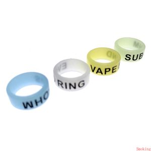 22mm Silicon Band Luminous Noctilucent Glow in the Dark Rings Silicone Beauty Ring Non Slip Rubber Decoration for Pods Kit Mechanical Mod Atomizer Rda