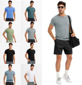 Ll mans yoga outfit lu correndo camisas de compressão calças esportivas fitness ginásio futebol homem camisa esportiva secagem rápida esporte t-top 555