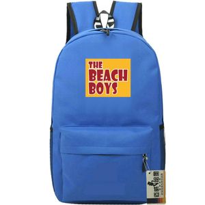 حقيبة ظهر Surfin Safari The Beach Boys Daypack Mike Love School Bag كرة القدم المطبوعة على حقبة الأحرف الدراسية في الهواء الطلق.