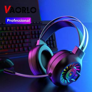 Наушники/гарнитура VAORLO Profession Game наушники RGB Light с HD-микрофоном Super HiFi Bass для игр Проводные USB-наушники для компьютера, ноутбука