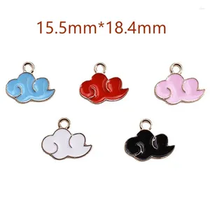 Charms 10st Lucky Cloud Alloy Emamel Pendant Fashionable Charm Dangle Diy Necklace Armband Earrings Keychain Dekorativa tillbehör