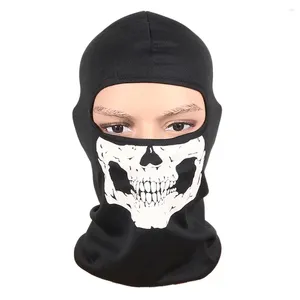 Bandanas Skull Print Bandana Balaclava Full Face Cover Elastic Outdoor Fishing Hunting Vandring Cykling Neck Gaiter Head Warmer Shield