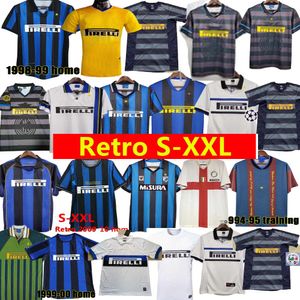 Inters Milans Man Retro Futbol Formaları Ronaldo Crespo Adriano 1997 98 99 00 01 02 03 04 05 07 08 09 Finaller Milito Sneijder J.Zanettti Eto'o Vintage Klasik Futbol Gömlek