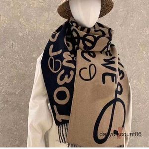 Sciarpa Loewee designer sciarpa sciarpa da donna Lettere in tinta unita Design popolare Elegante centinaio di fiammiferi Setoso sm