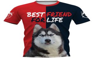 Cloocl djur husdjur hund siberian husky mens tshirts korta ärm män kläder unisex harajuku t shirts 3d tryck skjorta5977205