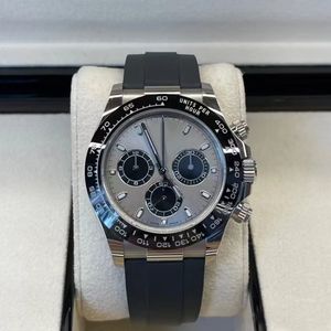 Relógios masculinos cal.2813 movimento automático 40mm cosmograph 126519 prata cinza relógio safira relógios de pulso masculinos