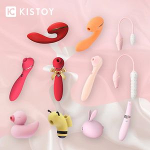 Kisstoy Vaulting Devil Suction Womens Warm Vibrating Rod Combinação Link Produtos sexuais 240117