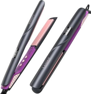 Landot Flat Iron Hair Posterner 1-calowy: prostownica i curler 2 w 1-Profesjonalne ceramiczne prostowanie loków żelaza do wyprostowania fali wahaczowej QF-Z300