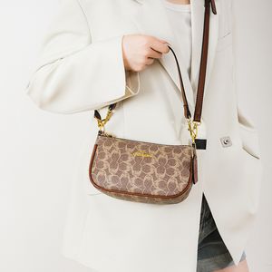 Текстурная модная мягкая кожаная сумка для подмышек с принтом, универсальная сумка на плечо, женская сумка в стиле ретро