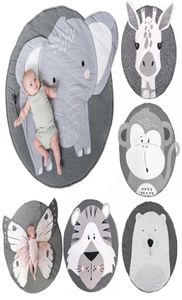 Baby Play Mat Pad Cotton Born Infant Crawling filt Animal Playmat runda mattor golvmatta barn barn rum nordisk dekor 2201067364390