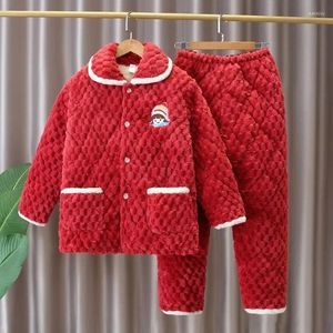 Women's Sleepwear Autumn Coral Fleece Pajamas Women Winter Household Apparel Famale Triple Layer Cotton Extra Thick Turtle Wool Home Wear