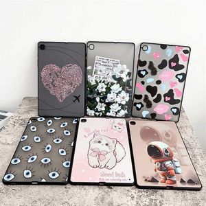 Custodie per tablet PC Borse Tablet Funda per Samsung Galaxy S6 Lite SM P610 A8 10,5 pollici X205 A7 Lite S7 FE S8 11 '' X706 S8 S9 Plus Evil Eye Leopard Case YQ240118