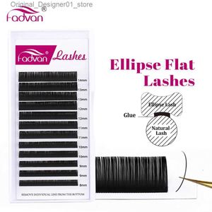 False Eyelashes FADVAN Ellipse Flat Lashes Soft Individual Split-tips Fake Eyelash Extension Nature Flat Ellipse Eyelashes Supplies Q240117