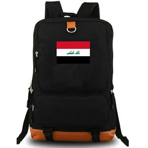 Iraku plecak IRQ Country Flag Daypak Baghdad School Bag National Banner Print Rucksack Rekretowe szkolne szkolne laptopa pakiet