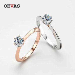Pierścienie zespołowe OEVAS Sparklreal 0,5 moissanite ślubne dla kobiet Najwyższa jakość 100% 925 Sterlsilver Zaangażowanie Fine Jewelry J240118 J240119