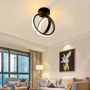 Ceiling Lights Small Led Aisle Hallway Lamp Modern 2 Rings Light Fixtures Living Room Bedroom Kitchen Household Daily Lighting