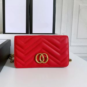 Designer Bolsa de ombro Mini Bolsas de Luxo Bolsa de Bolsa Vermelha Bolsas Crossbodas Compras de alta qualidade Múltiplas cores e tamanhos Disponível bolsas de mulher pequena carteira