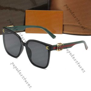 GU CCI Luxury Designer Brand Square Sunglasses for Designer Sunglass高品質の眼鏡女性男性Sun Glass UV400レンズユニセックス