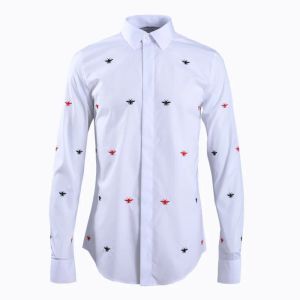 New Arrival Fashion Black Bee Hand-painted Men Jindian Breathing Clothing Casual Shirts Men Shirt Long Sleeve Plus Size M-3XL4XL