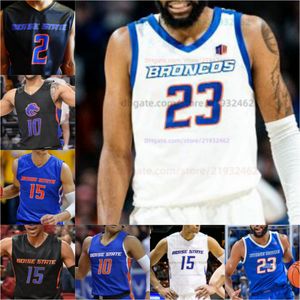 Boise State Basketball-Trikot, NCAA-Trikot mit Nähten, beliebiger Name, Nummer, Herren, Damen, Jugend, bestickt, Emmanuel Ugbo, Chibuzo Agbo