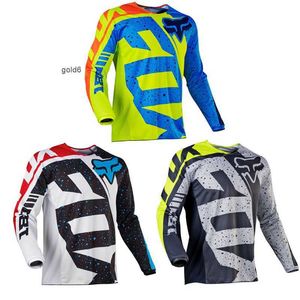 T-shirts New Foxx Foxx Speed ​​Descending Cycling Suit Top Long Sleeved Racing Suit Mountain Bike Off Road Shirt