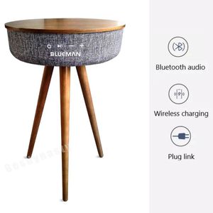 Lautsprecher Hochwertige Tischlautsprecher Drahtloses Aufladen Bluetooth-Schreibtischlautsprecher 3D-Stereo-Multifunktions-Musik-Subwoofer